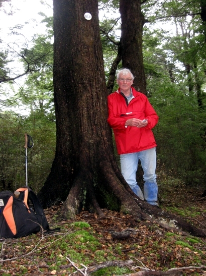 Ian Armitage, shown here on the day we deployed the 5 minute bird count stations in the Catchpool Valley