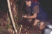 Scratch releasing the third kiwi to the wild on the first day of their release into the Rimutaka Forest Park