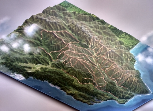 Relief map of the current trap network for the Remutaka Forest Park and neighbouring properties