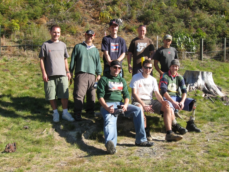 The lads from EFTPOS NZ Ltd planted more than 260 trees on their volunteer planting day in the Park during September.